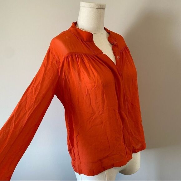 Aritzia Wilfred Silk Button Up  Blouse Long Sleeve - Picture 6 of 11